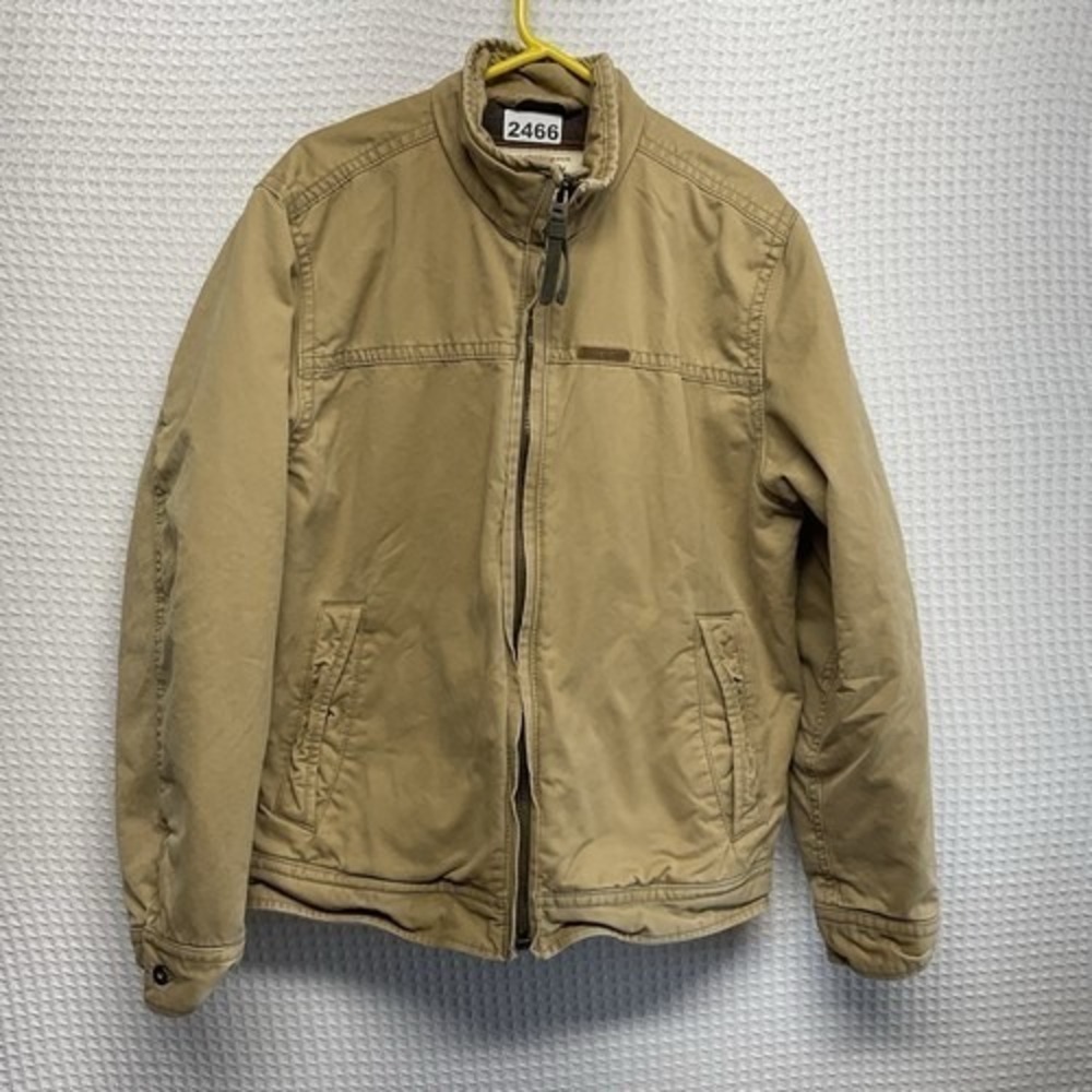 VTG Abercrombie & Fitch Tan Duck Canvas Wool Lined Full Zip Jacket Men L India
